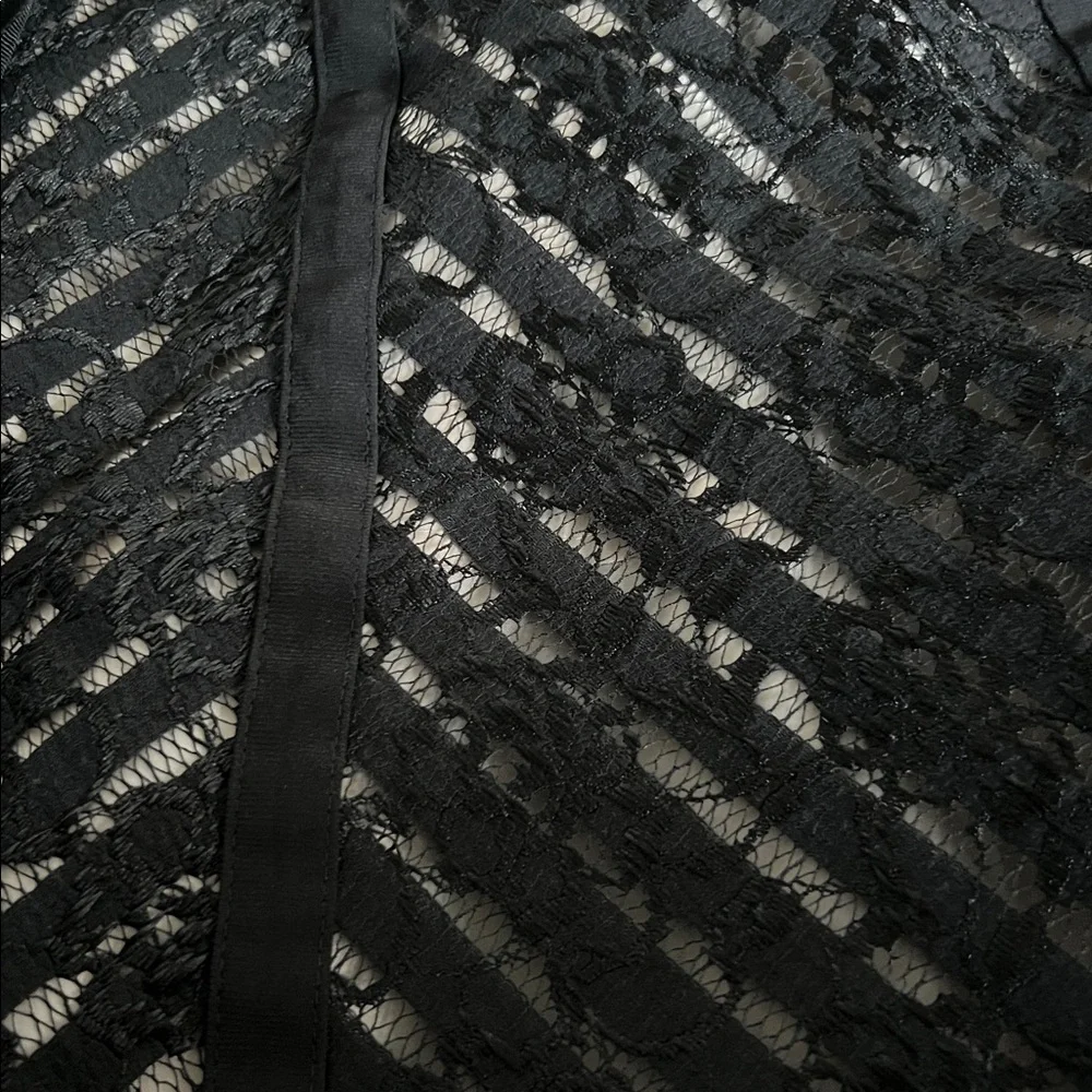 SL Fashions Black Lace Midi Dress - Picture 10 of 11